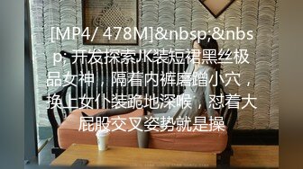 [MP4/ 478M]&nbsp;&nbsp; 开发探索JK装短裙黑丝极品女神，隔着内裤磨蹭小穴，换上女仆装跪地深喉，怼着大屁股交叉姿势就是操