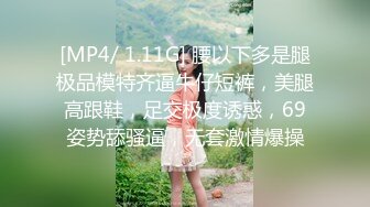 [MP4/ 1.11G] 腰以下多是腿极品模特齐逼牛仔短裤，美腿高跟鞋，足交极度诱惑，69姿势舔骚逼，无套激情爆操