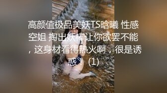 高颜值极品美妖TS晗曦 性感空姐 掏出妖棒让你欲罢不能，这身材看得热火啊，很是诱惑！ (1)