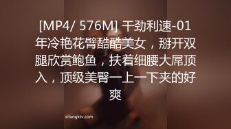 [MP4/ 576M] 干劲利速-01年冷艳花臂酷酷美女，掰开双腿欣赏鲍鱼，扶着细腰大屌顶入，顶级美臀一上一下夹的好爽