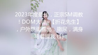 2023年度最佳，正宗SM调教！DOM大神~【折花先生】，户外跳蛋露出，撒尿，满身写着操我 (1)